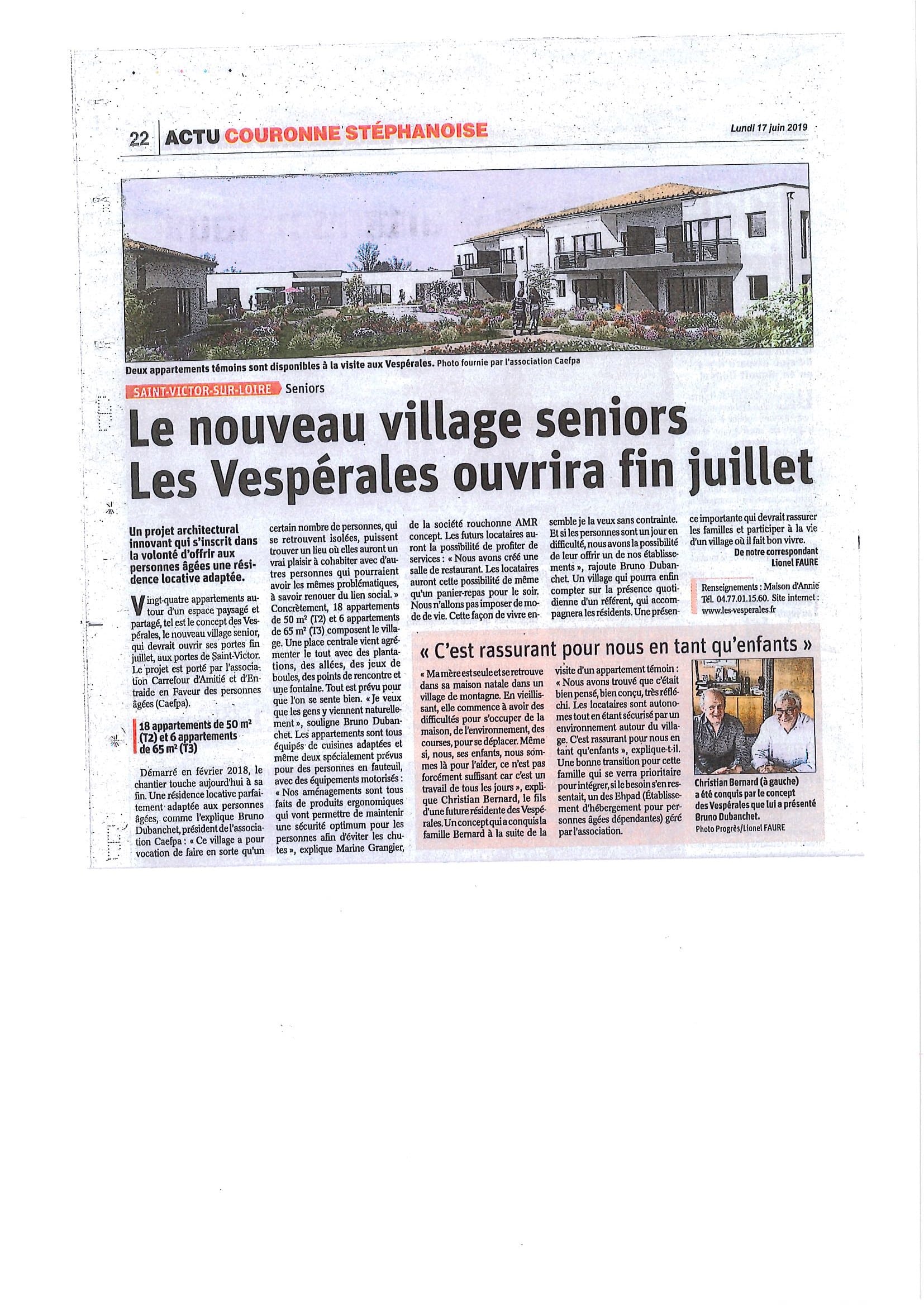 Le Progrès Les Vespérales